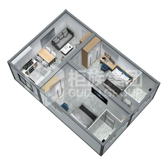 Bedroom House China Low Cost Flat Pack, 2 Room House Plan Cost