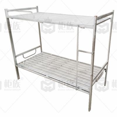 Cheap double deck steel bed worker dormitory steel frame bed for sale