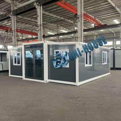 Extended foldable prefab container homes/40ft folding living container/expandable cabin foldable container house for sale