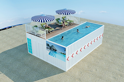 40ft shipping container swimming pool